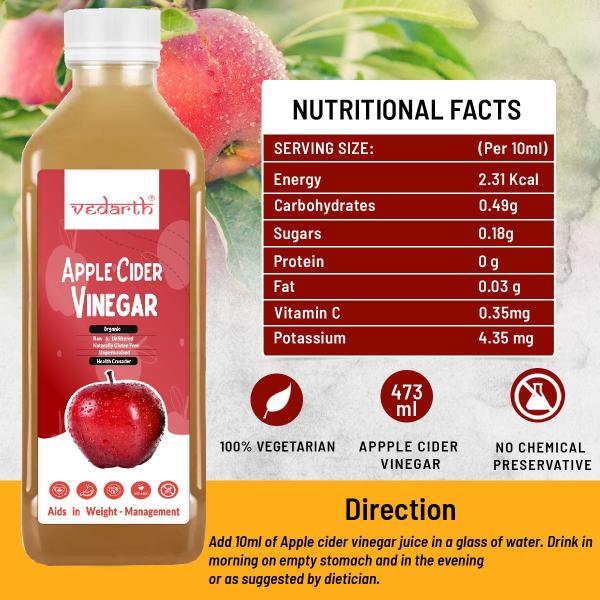 Apple Cider Vinegar for Weight Loss With Mother Unfiltered And