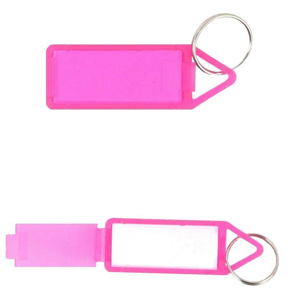 Lakeer Keychain With Name Tags, Keyring With Writable Label Pack of 5