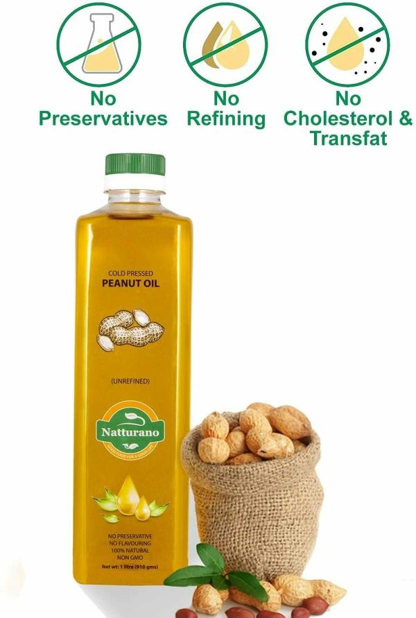 Natturano Premium Cold Pressed Peanut/Groundnut Oil, 1L JioMart
