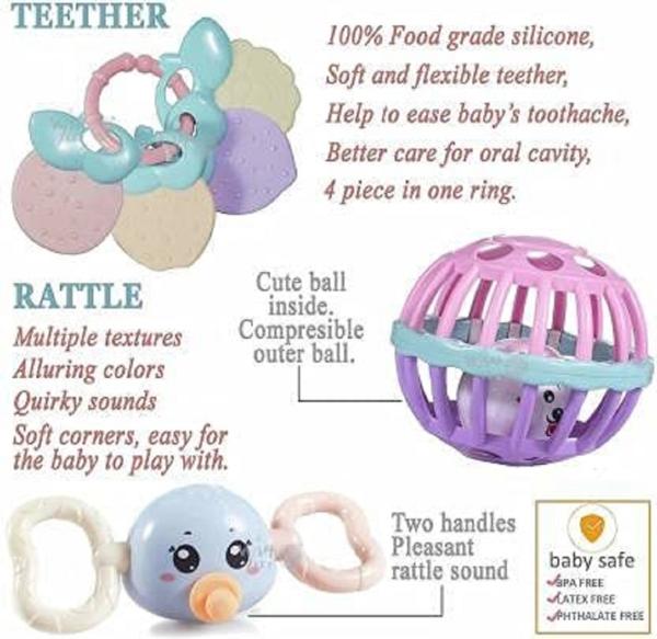 NEW PINK BORN FREE SOFT SILICONE TEETHER 