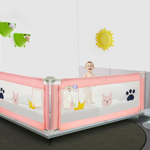 About Space Foldable Bed Rail for New Born Toddler Kids 6 x 2.5 Feet