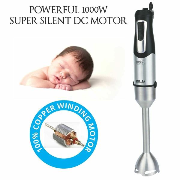 INALSA Hand Blender Robot 1000 Pro S1000 Watts Super Silent DC Motor