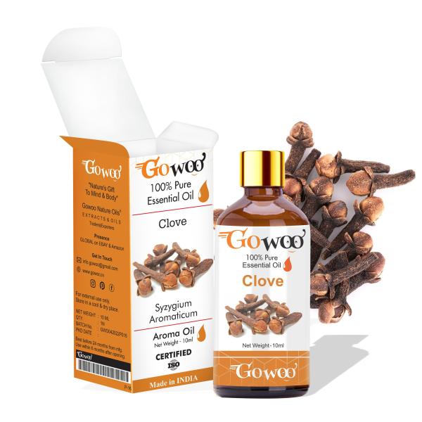 GOWOO Clove Bud Essential Oil, 100 Virgin, Pure & Undiluted, Best For Toothache 10ML JioMart
