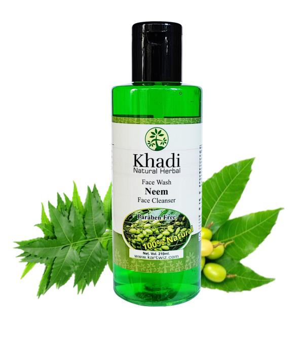 KHADI HERBAL Neem Face Wash To Reduce Scarring And Dark Spots 210ML