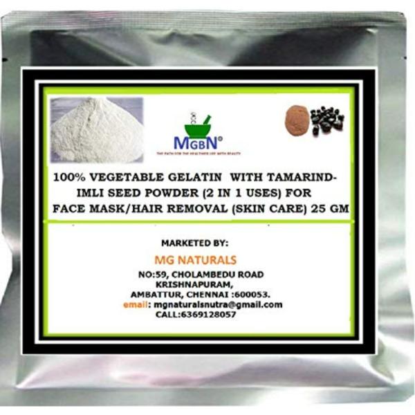 MGBN Gelatin With TamarindImli Seed Powder 2 In 1 Uses For Face Mask