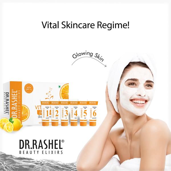 Dr.Rashel Vitamin C Facial Kit Skin Brightening Natural Extract with