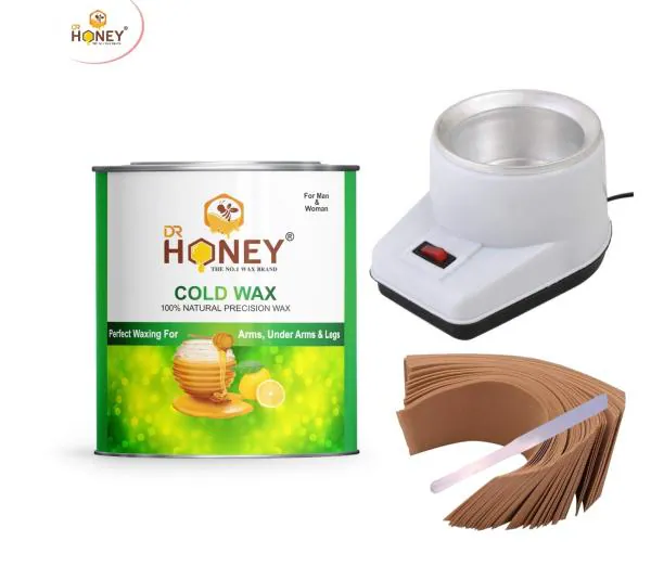 DR HONEY hair removal cold wax strip and heater all skin wax and full