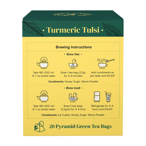 Nurture Lifestyle Turmeric Tulsi Green Tea Immunity Booster