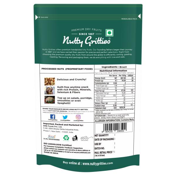Nutty Gritties Brazil Nuts 150g Resealable Pouch JioMart