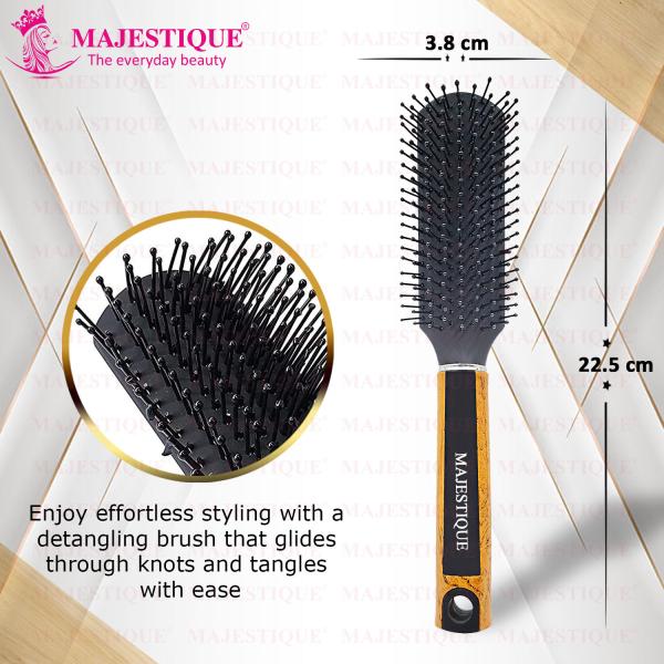 Majestique 8 Row Flat Series Hair Brush, Bio-Friendly Detangling Brush  Ultra-Soft Tipped Nylon, For Curly, Straight, Natural, Women, Men - JioMart