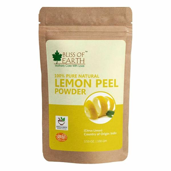 Bliss of Earth 100 Pure Lemon Peel Powder For Skin Whitening, Acne