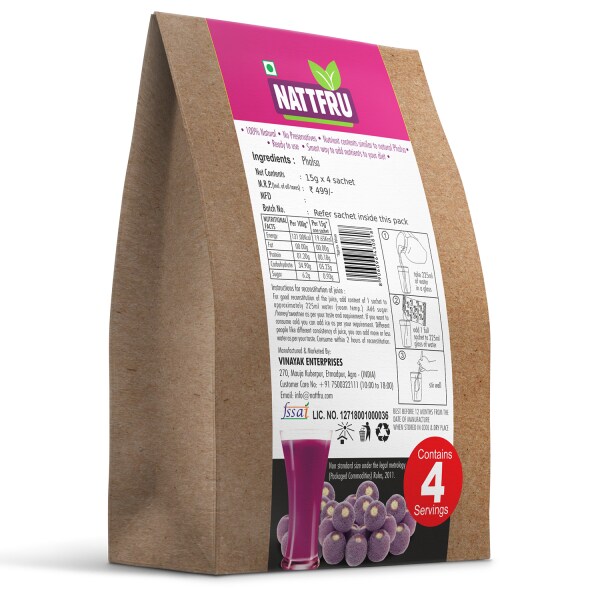 Nattfru Sugar Free Phalsa Fruit Juice No Sugar Added Diabetes Care