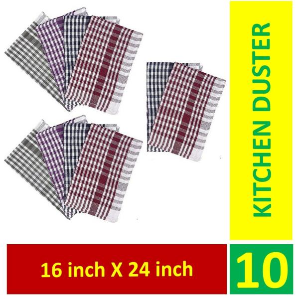 checked duster