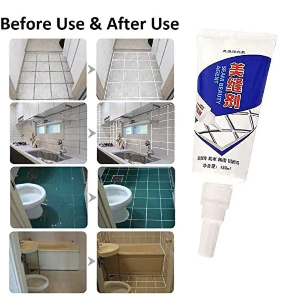 KIRMIT Tiles Gap Filler Waterproof Crack Grout Gap Filler Agent Water Resistant Silicone Sealant