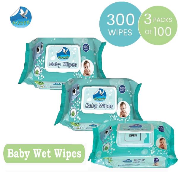 GLIDER Baby Wipes with FlipTop 100 pcs (Pack of 3) JioMart