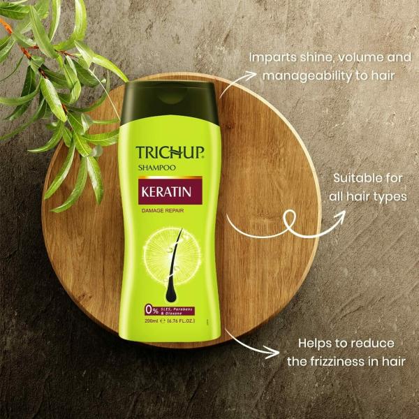 Trichup Keratin Kit (Shampoo 200 ml, Conditioner 200 ml, Hair Cream 200 ml)  - JioMart