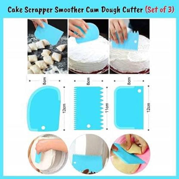 Plastic Dough Bench Scraper Cake Cutter, Chopper, Smoother Icing