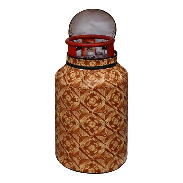 DREAM CARE LPG PVC Gas Cylinder Cover (25 * 12 Inches) Golden JioMart
