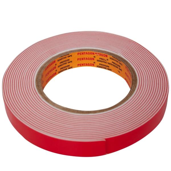 PENTAGON PRO Mirror Mounting Tape, 18mm(W) x 05mtr (L), Colour White