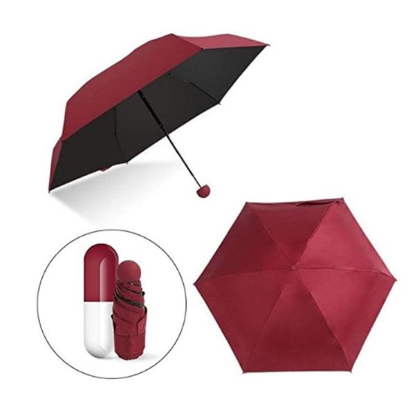 ZURU BUNCH Ultra Lights and Small Mini Umbrella with Cute Capsule Case, 5 Folding Compact Pocket