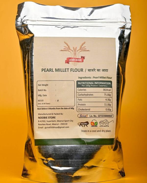 SAMBHOJANAM Super Quality Bajra Atta 3600 gm/Pearl Millet Flour/Gluten