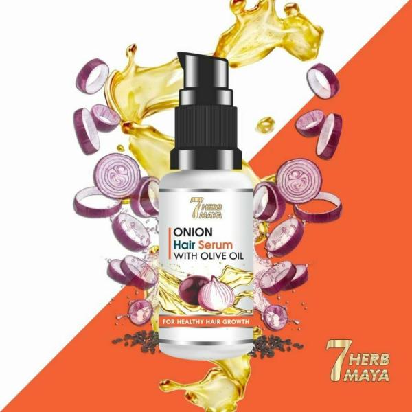 7Herbmaya Sulfate Free Hair Serum Onion and Olive for Strong and