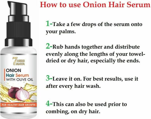 7Herbmaya Sulfate Free Hair Serum Onion and Olive for Strong and Healthy Hair  Grow Men and Women 60 ml - JioMart