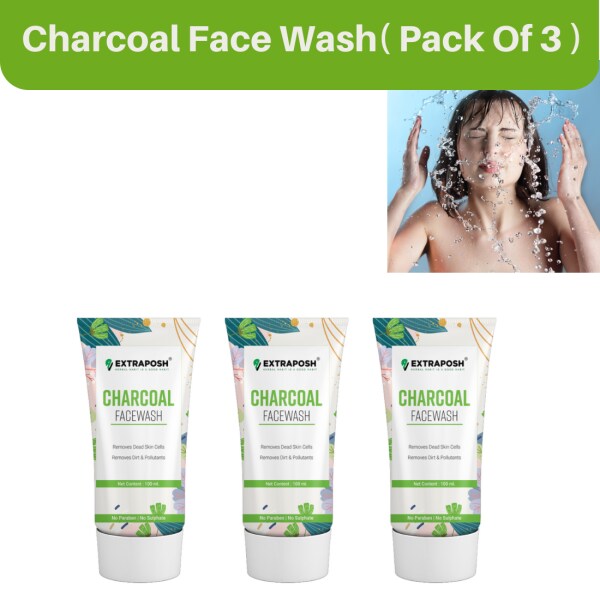 Extraposh Charcoal Face Wash For Anti Pimple( Pack Of 3) JioMart