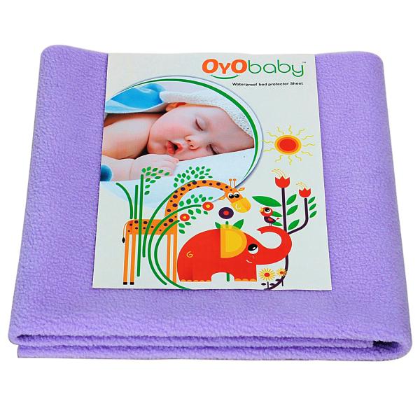 OYO Baby Waterproof Bed Protector Baby Dry Sheet, Extra Large, Violet