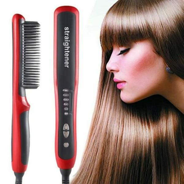 Figment Quick Hair Styler for Men Electric Beard Straightener Massage Hair  Comb Beard Comb Multifunctional Curly Hair Straightening Comb Curler, Beard  Straightener(red) - JioMart