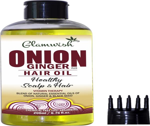 Glamwish Onion Ginger Hair Oil For Healthy,Strong,Long Hair With Onion