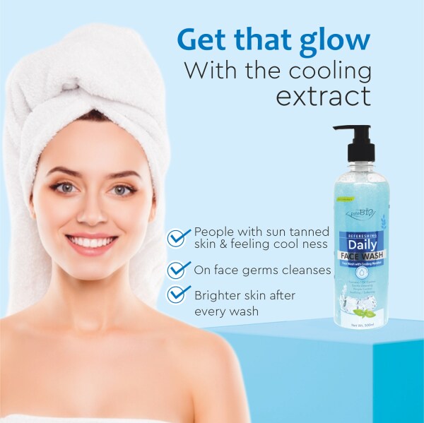 Purobio Luxury Daily Face wash With Cooling Menthol Soothing