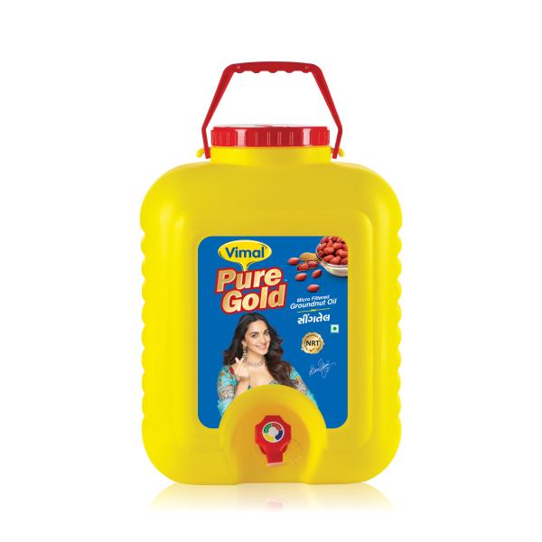 Vimal Pure Gold Micro Filtered Groundnut Oil 15 Kg Spout Jar JioMart