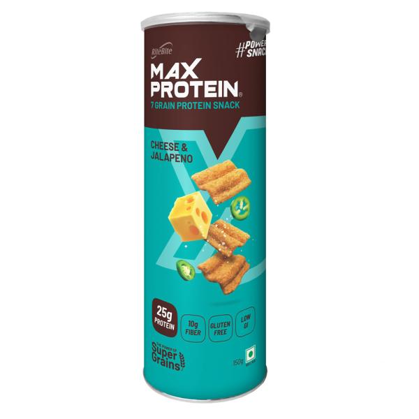 Max Protein Cheese & Jalapeno Protein Chips,Pack of 3 150g each JioMart