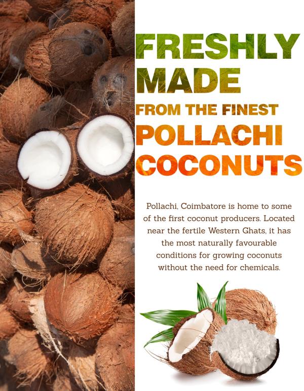 Desiccated Coconut Flakes Dry Grated Coconut Unsweetened, 100 