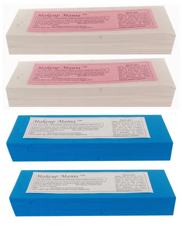 Makeup Mania NonWoven Body Wax Strips, Hair Removal Waxing Strips for