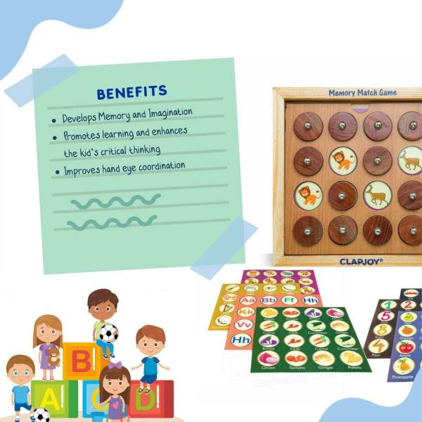 Clapjoy Multicolor Memory Chess Game Block Board Game 3 Years And Up