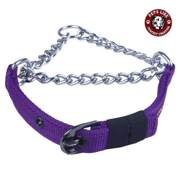 PETS LIKE Dog Choke Collar Dog Chain Collar Comes with Purple Color