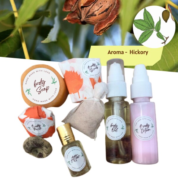 Ekoham HICKORY NUT ESSENTIAL OIL Skin Care Combo KitBody Polishing