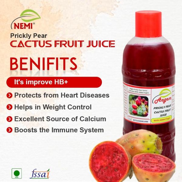 NEMI Prickly Pear Healthy Cactus Fruit Juice With Added Sugar
