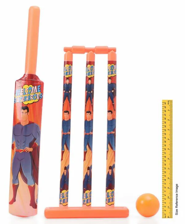 KiddyBuddy Baby's Little World Cricket Bat with Ball & Stumps