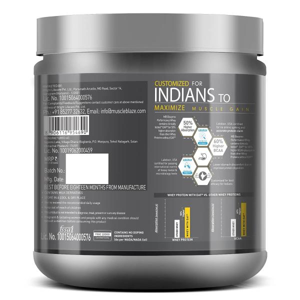 MuscleBlaze Biozyme Performance Whey Protein Powder, Labdoor USA