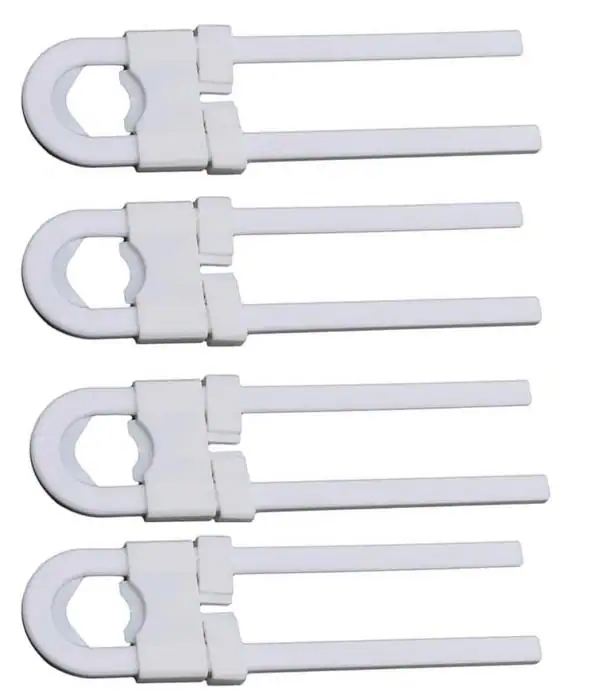 Mopslik White U Shaped Sliding Baby Safety Child Proofing Adjustable