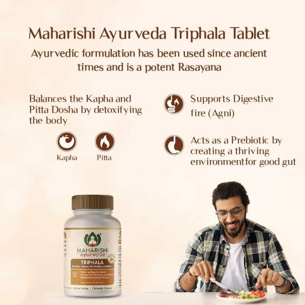 Maharishi Ayurveda Organic Triphala Tablets Supports Healthy