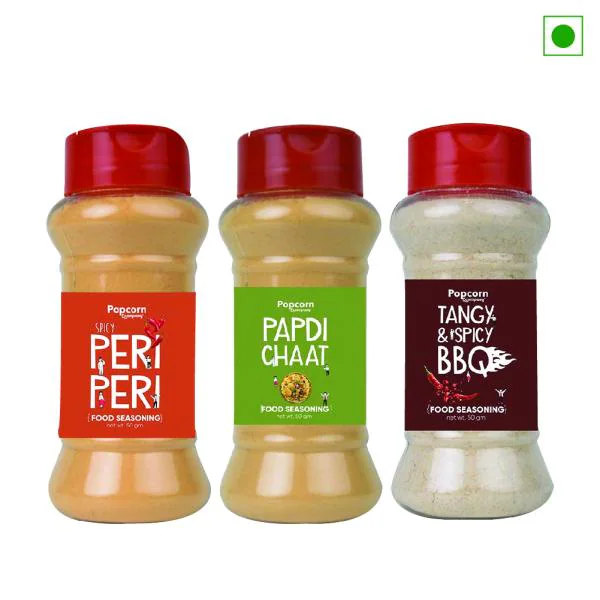 Popcorn & Company Peri Peri, Papdi Chaat and Tangy Spicy BBQ Instant