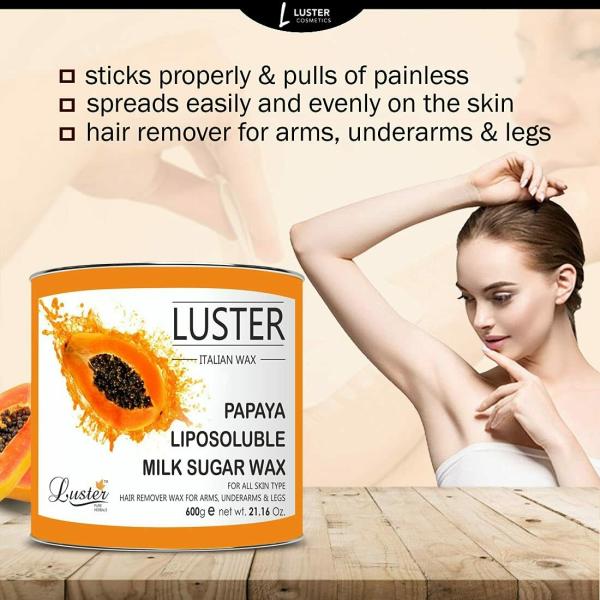 Luster Papaya Hair Removal Hot Wax 600g JioMart
