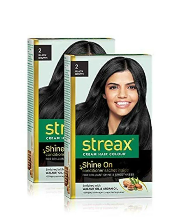 Streax Black Brown Hair Color For Men And Women, 120 Ml (Pack Of 2) -  JioMart