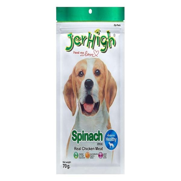 Jerhigh Chicken Spinach Stick Dog Treat 70gm (Pack of 3) JioMart