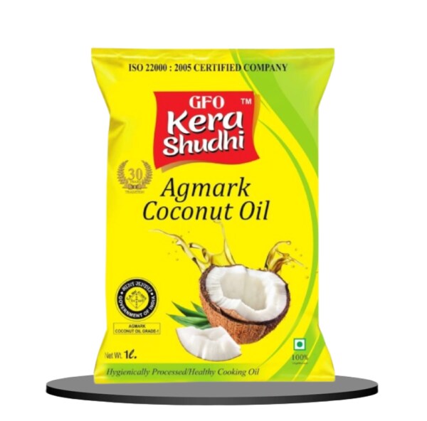 GFO Kera Shudhi Agmark Coconut Oil 1 Liter Pouch JioMart