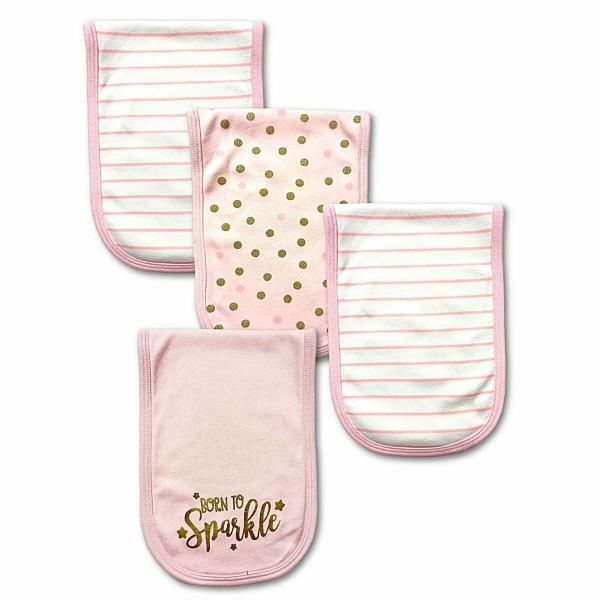 Tuddybuddy Babies Cotton Terry Burp Cloths Napkins (Pack Of 4